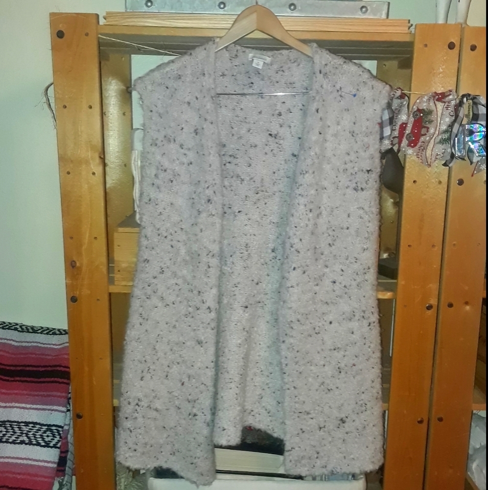 Sundance Cream Textured Open Vest